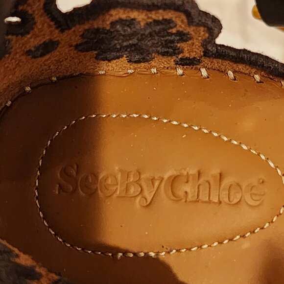 Excellent  EU39 Chloe Wedges Platform Sandal Dk Brown Espadrille Embroidered - Picture 9 of 12